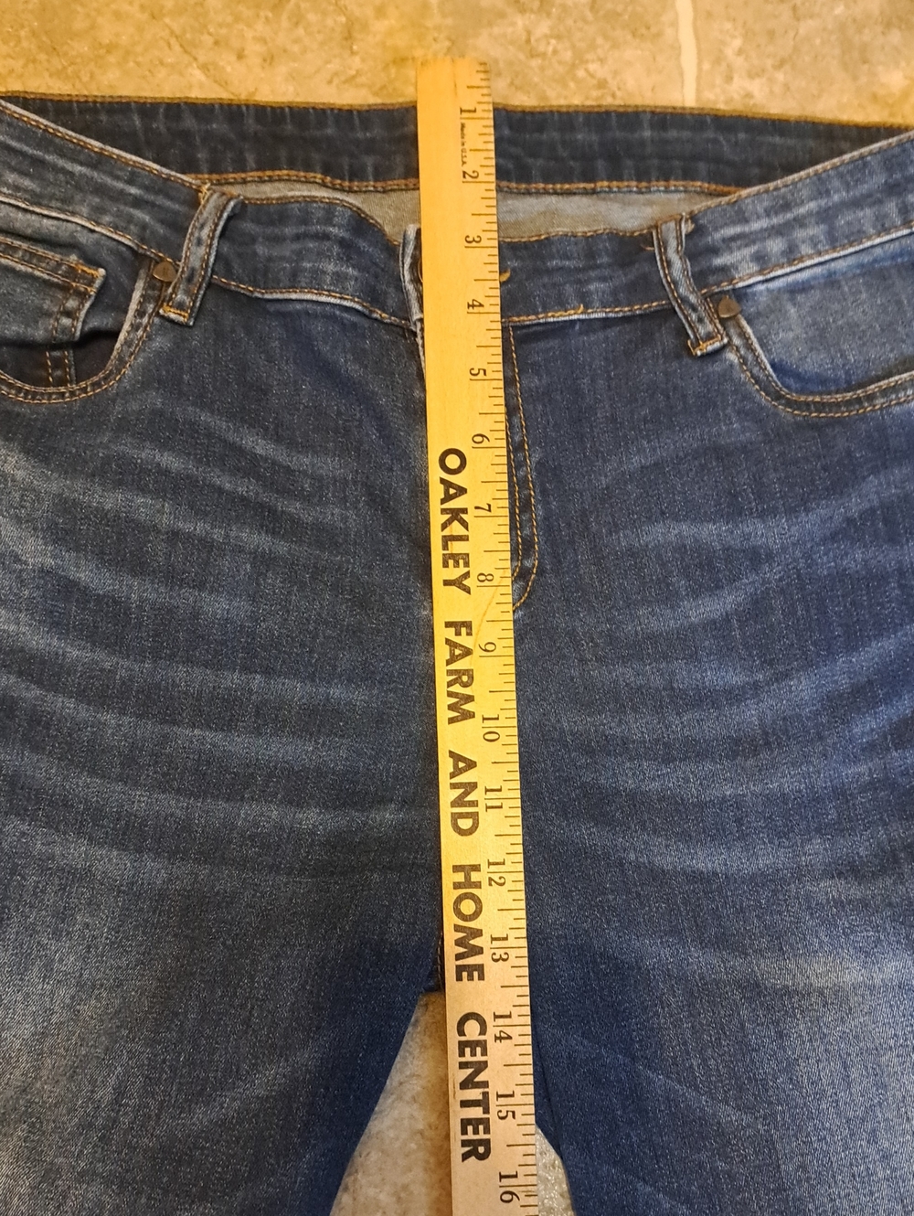 Kut from the Kloth Slim Straight Dark Blue Jeans. Size 12 Slouchy Boyfriend. - Picture 7 of 13